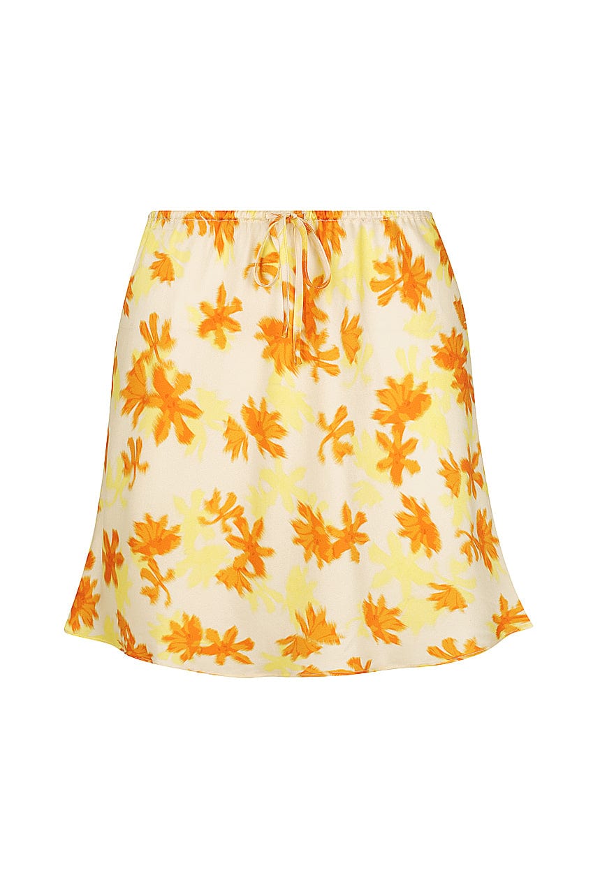 The Elka Mini Skirt | Orange Bloom Floral - COMING SOON - The Bali Tailor