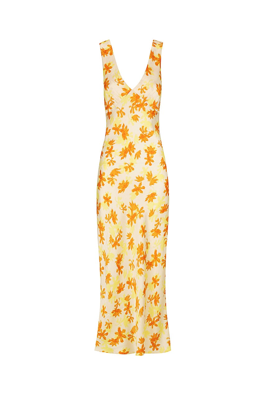 The Georgette Maxi Dress | Orange Bloom Floral - COMING SOON - The Bali Tailor