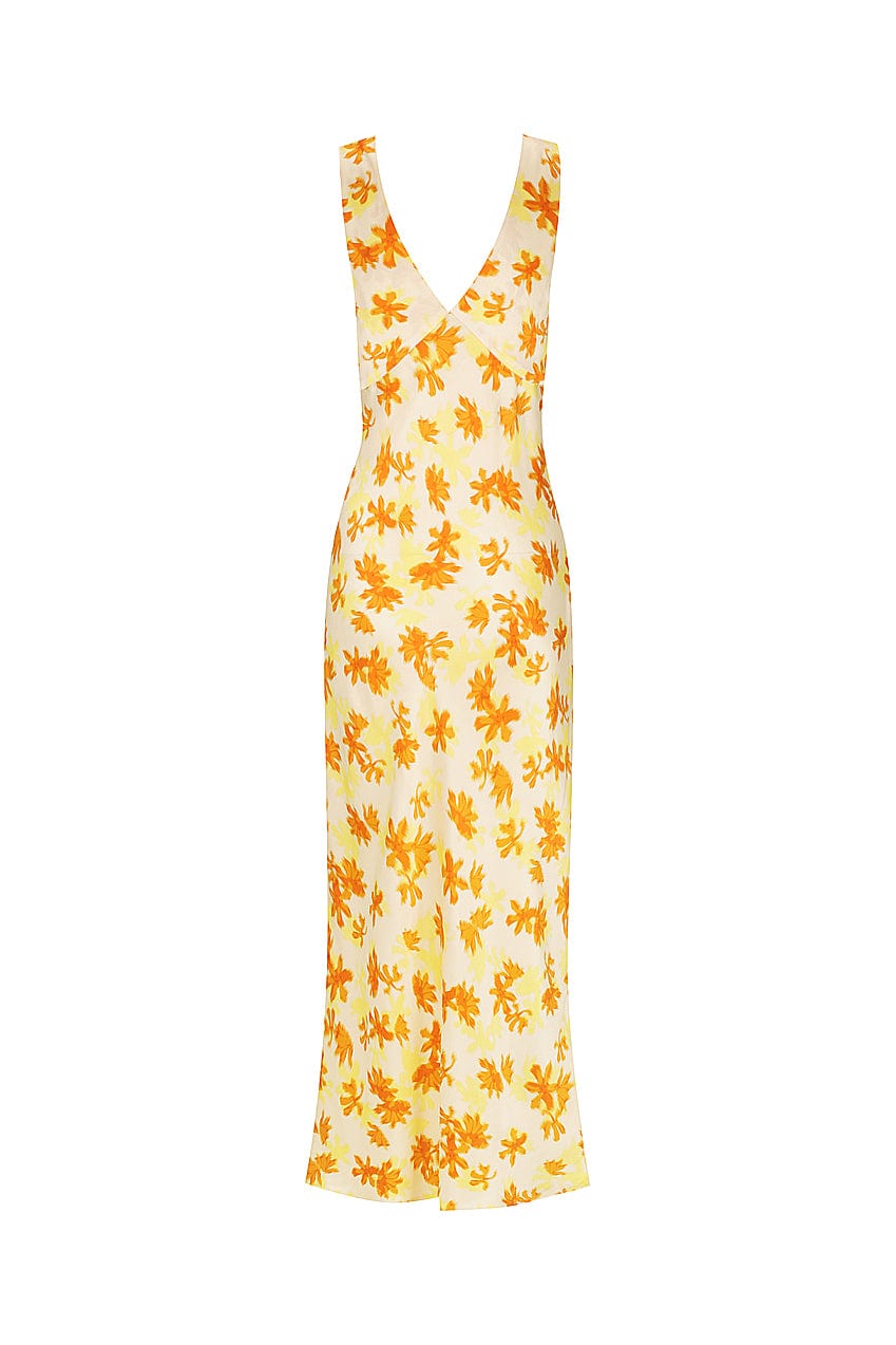 The Georgette Maxi Dress | Orange Bloom Floral - COMING SOON - The Bali Tailor