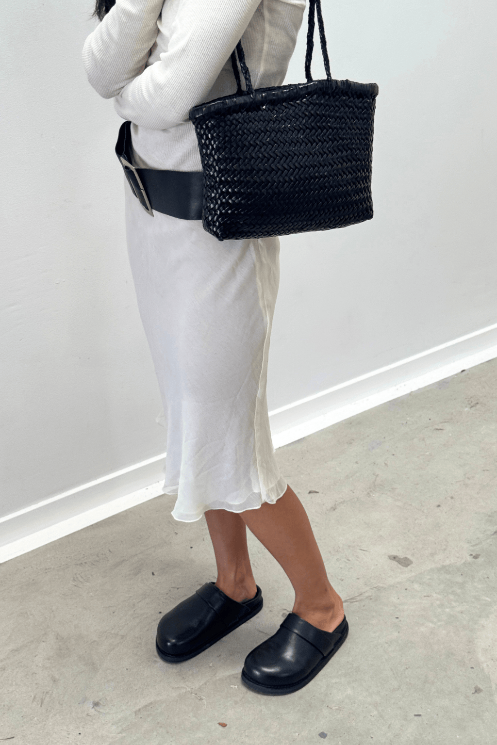 La Pareo Woven Mini Carry All | Black - La Pareo