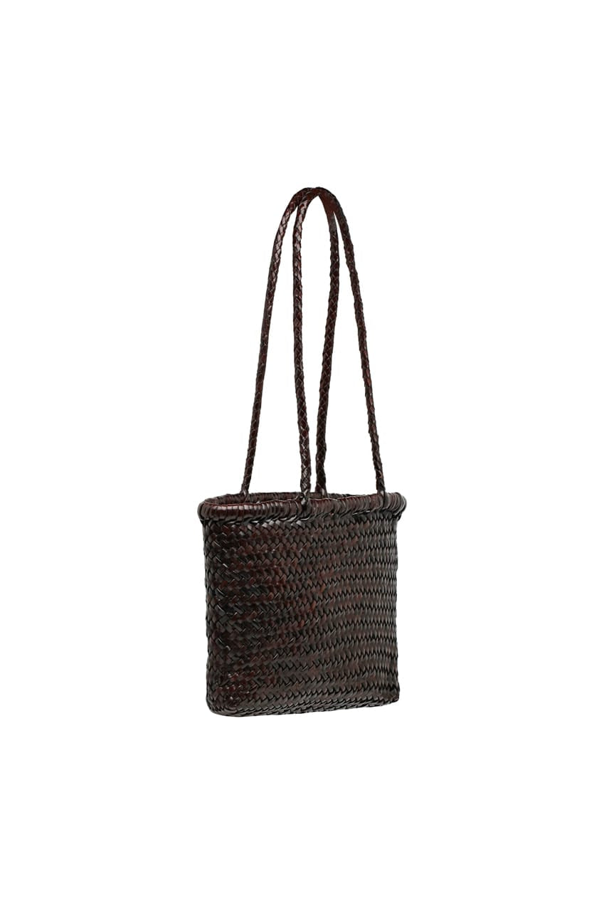 La Pareo Woven Mini Carry All | Chocolate - La Pareo