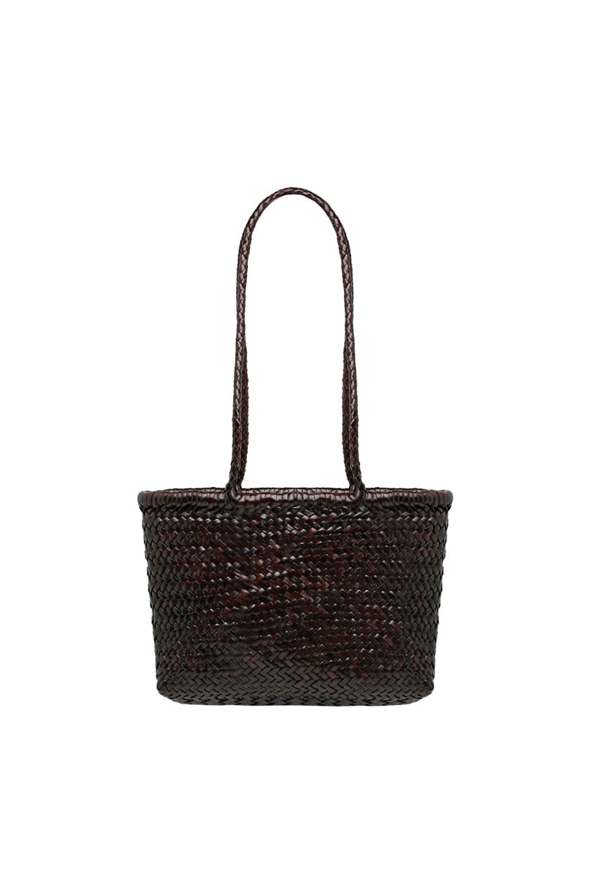 La Pareo Woven Mini Carry All | Chocolate - La Pareo