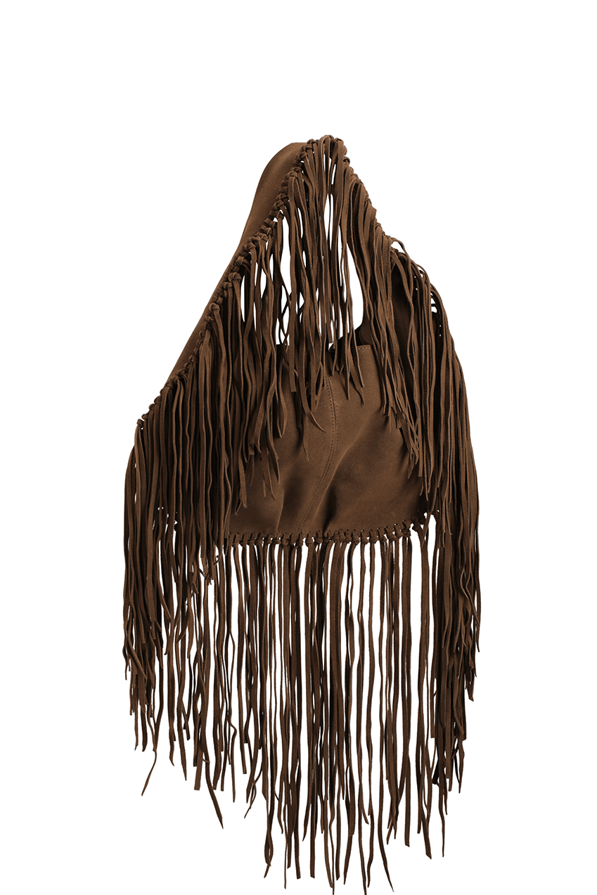 Stella Fringe Bag | Cocoa Suede - The Bali Tailor