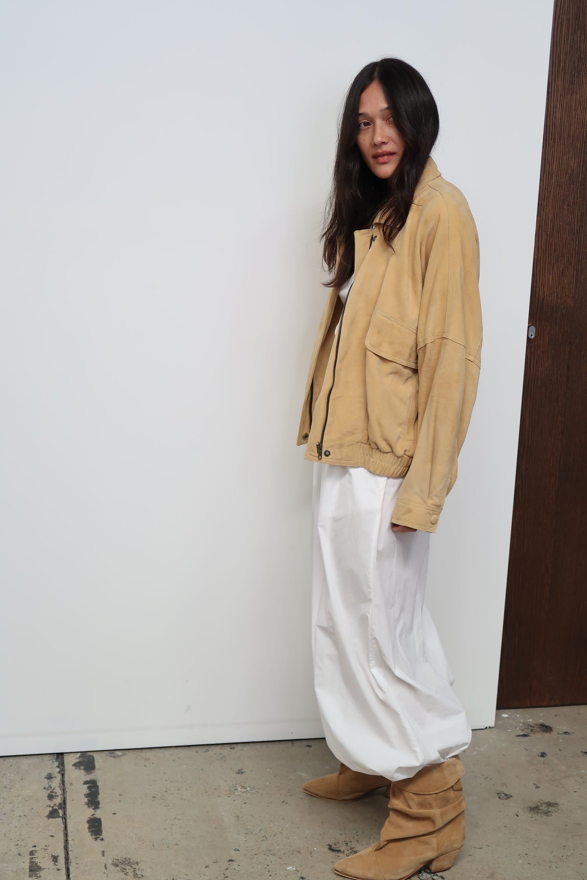 The Aaki Bomber Jacket | Butter Suede - The Bali Tailor