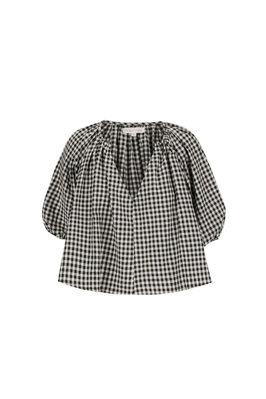 The Blair Blouse | Gingham - The Bali Tailor