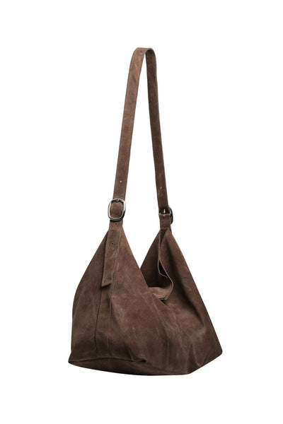 The Bali Tailor 本革スウェード ショルダーバッグ　ブラウン the-carter-bag-cocoa-suede-