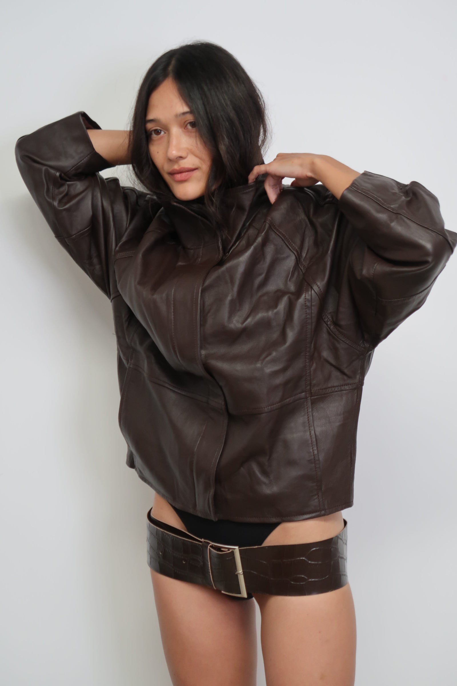 The Claude Bomber | Dark Brown - The Bali Tailor