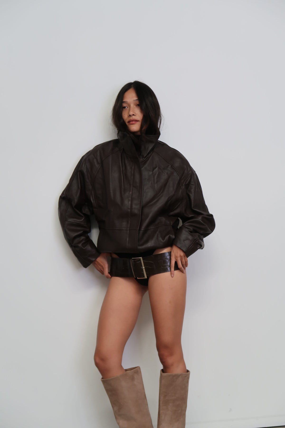 The Claude Bomber | Dark Brown - The Bali Tailor