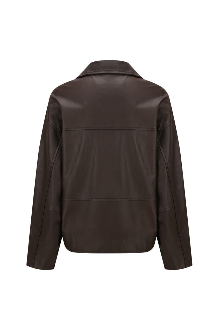 The Claude Bomber | Dark Brown - The Bali Tailor