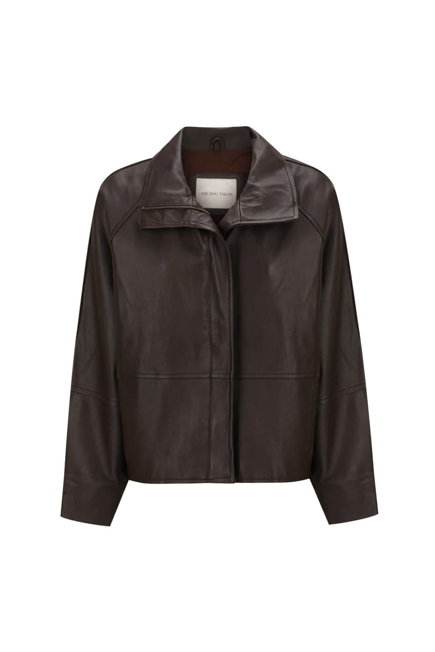 The Claude Bomber | Dark Brown - The Bali Tailor