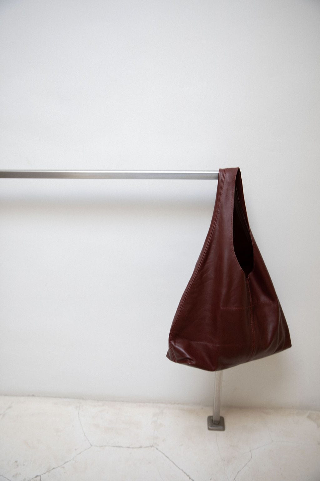 The Clover Slouch Bag | Burgundy Leather - The Bali Tailor