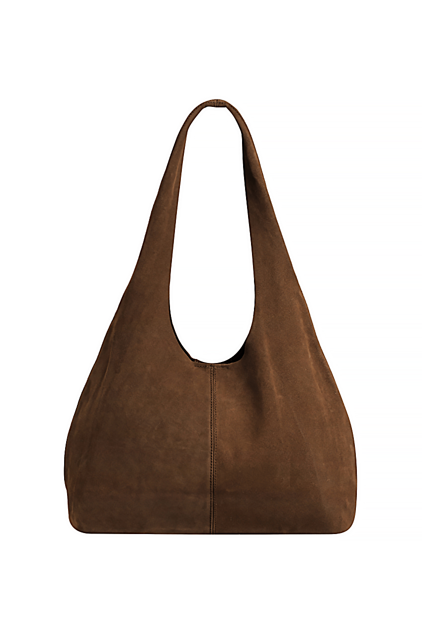 The Clover Slouch Bag | Cocoa Suede - The Bali Tailor