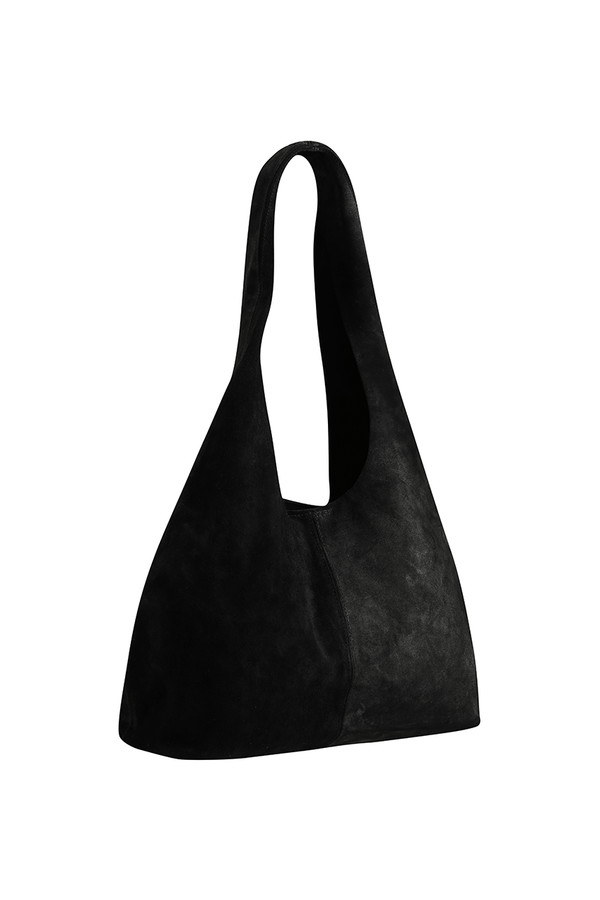 The Clover Slouch Bag | Black Leather main image 1