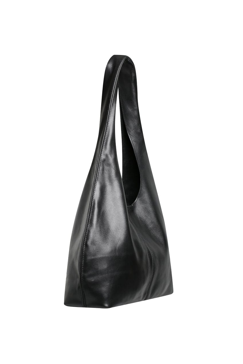 The Clover Slouch Mini | Black Leather - The Bali Tailor