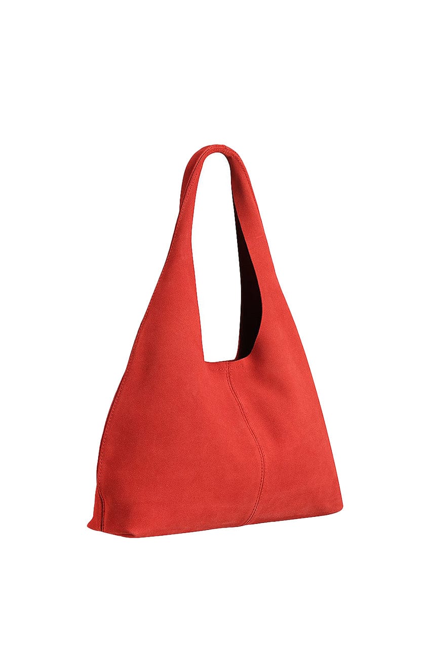 The Clover Slouch Mini | Red Suede - The Bali Tailor