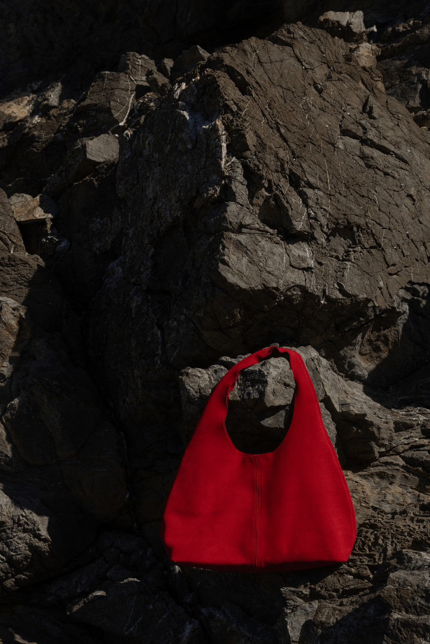 The Clover Slouch Mini | Red Suede - The Bali Tailor