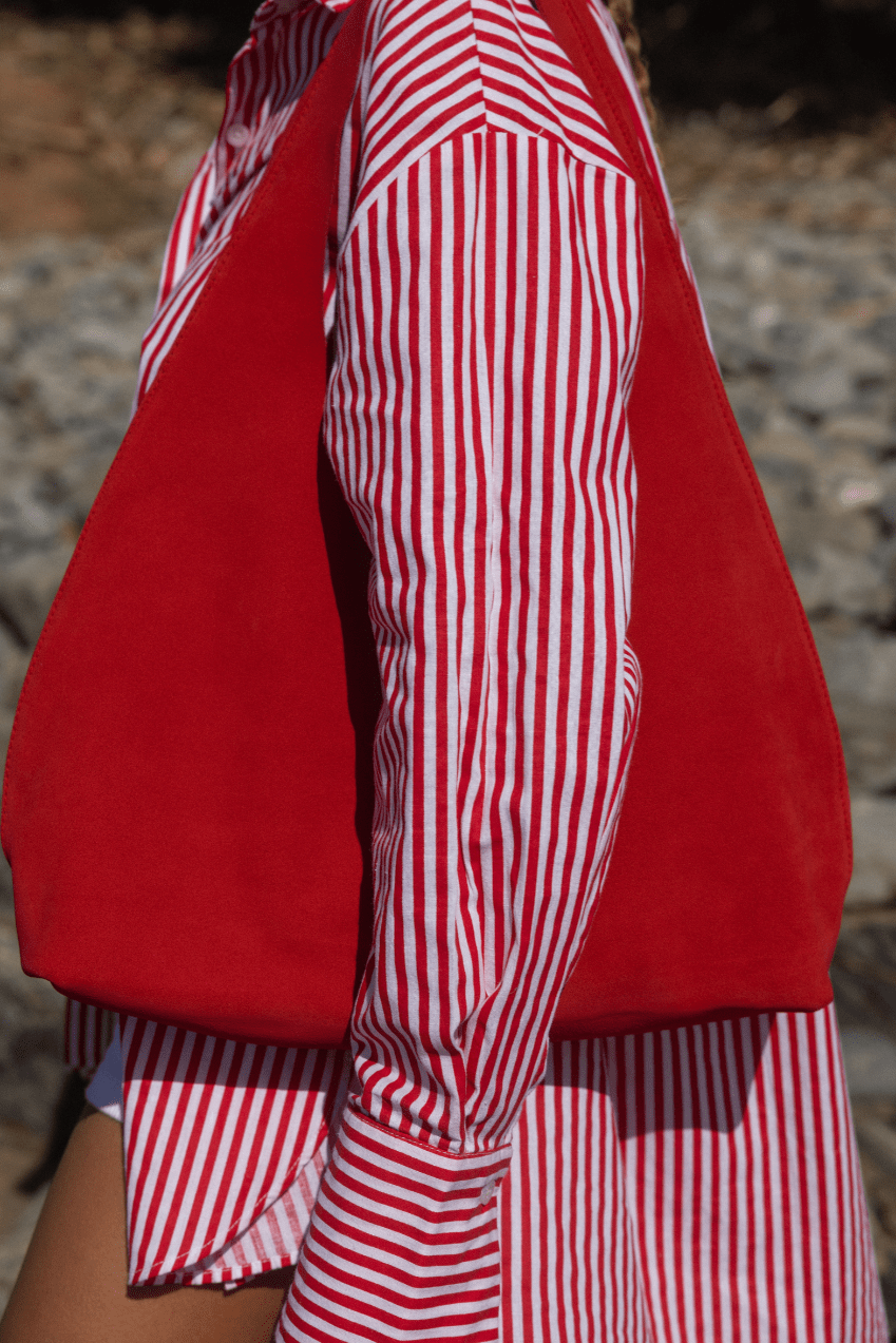 The Clover Slouch Mini | Red Suede - pre-order - The Bali Tailor