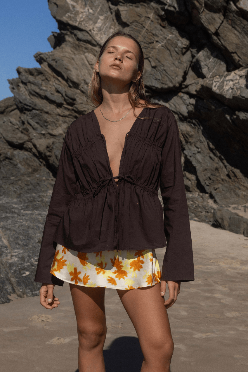 The Dara Top | Cocoa - PRE-ORDER - The Bali Tailor