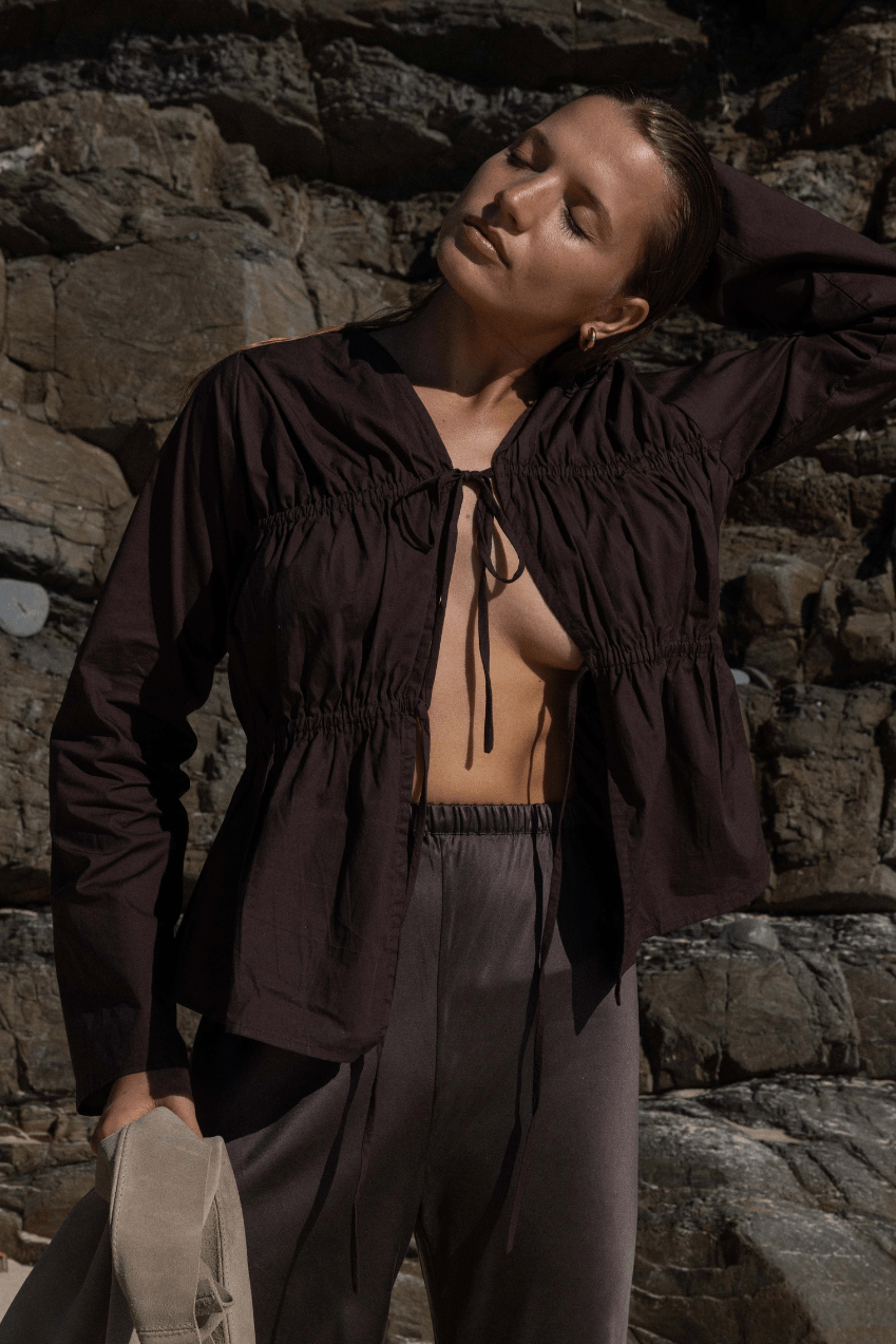 The Dara Top | Cocoa - PRE-ORDER - The Bali Tailor