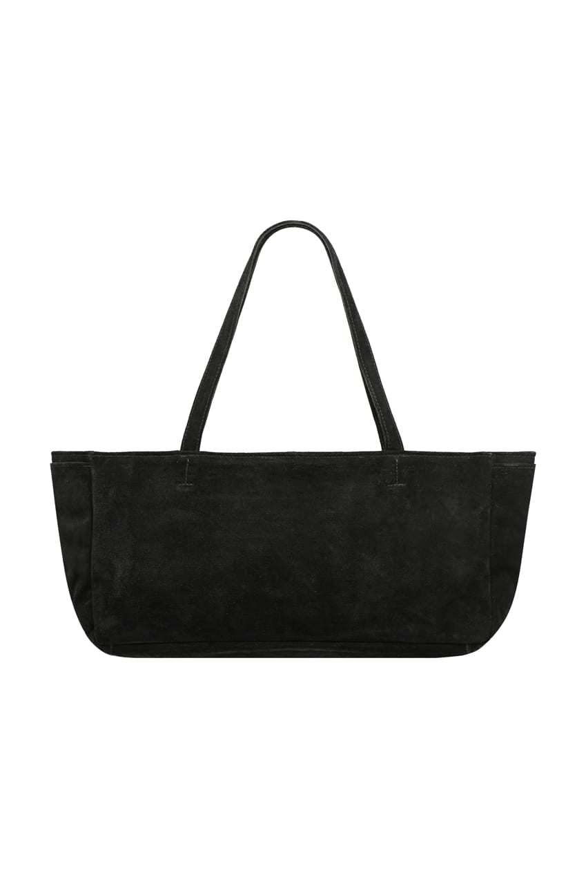 The Elin Tote Bag | Black Suede - The Bali Tailor