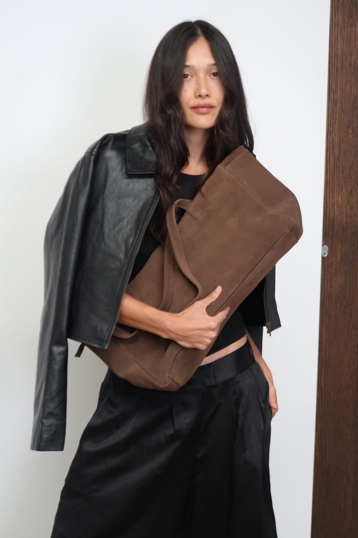 The Elin Tote Bag | Cocoa Suede - The Bali Tailor