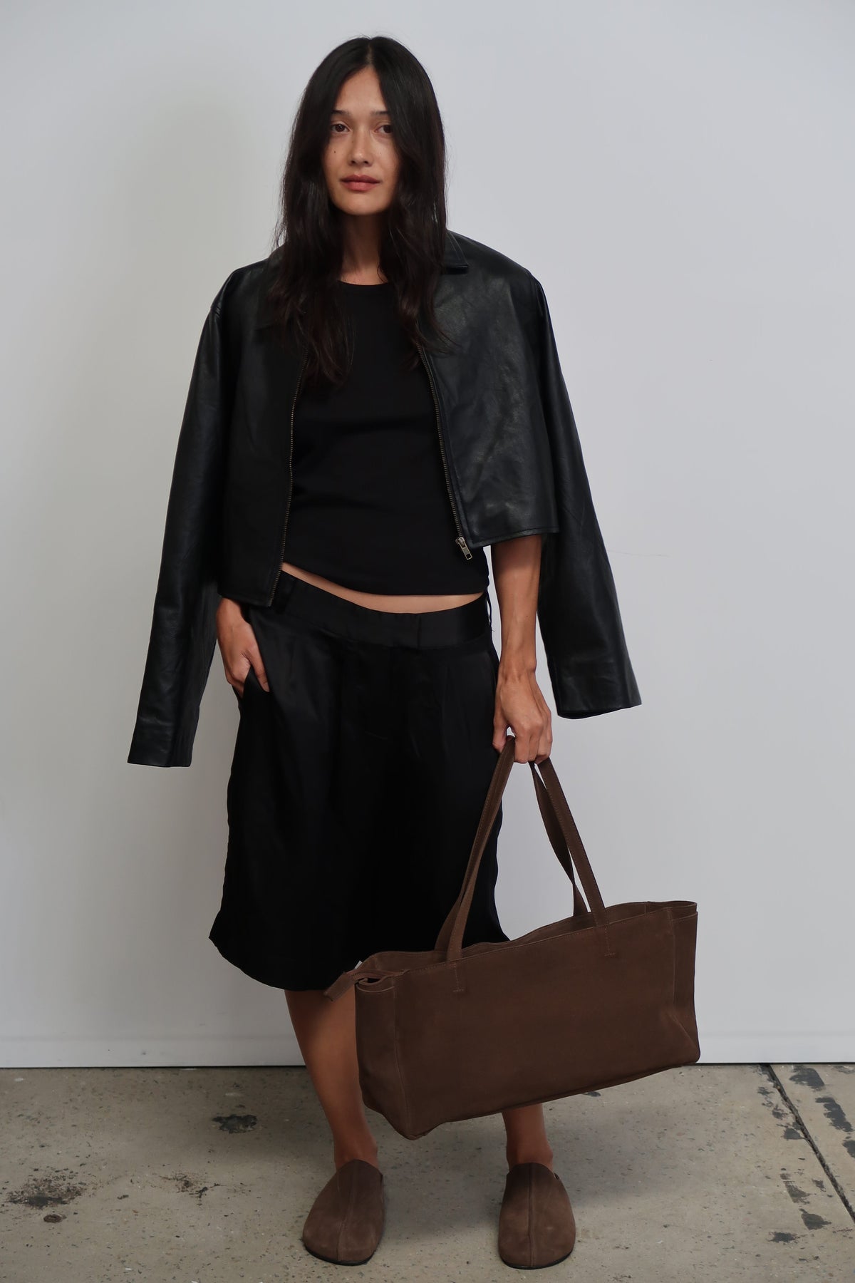 The Elin Tote Bag | Cocoa Suede - The Bali Tailor
