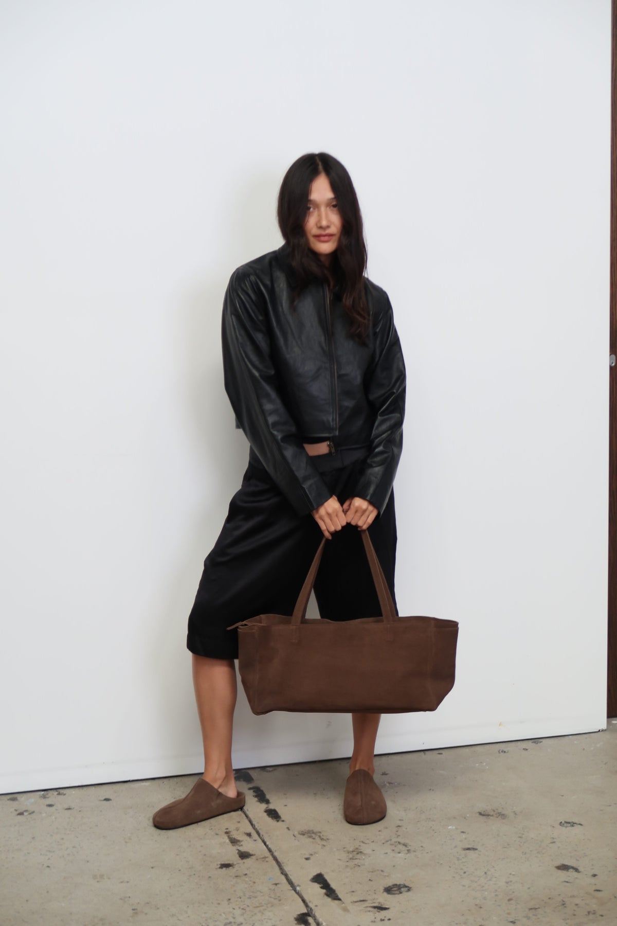 The Elin Tote Bag | Cocoa Suede - The Bali Tailor