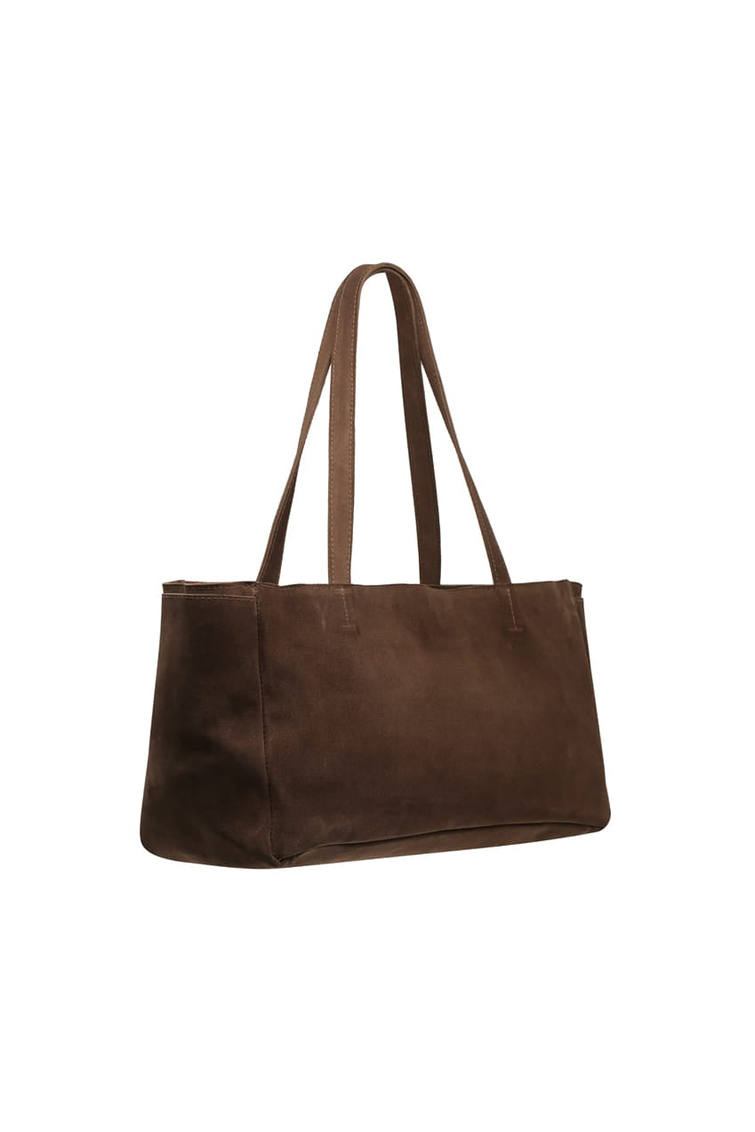 The Elin Tote Bag | Cocoa Suede - The Bali Tailor