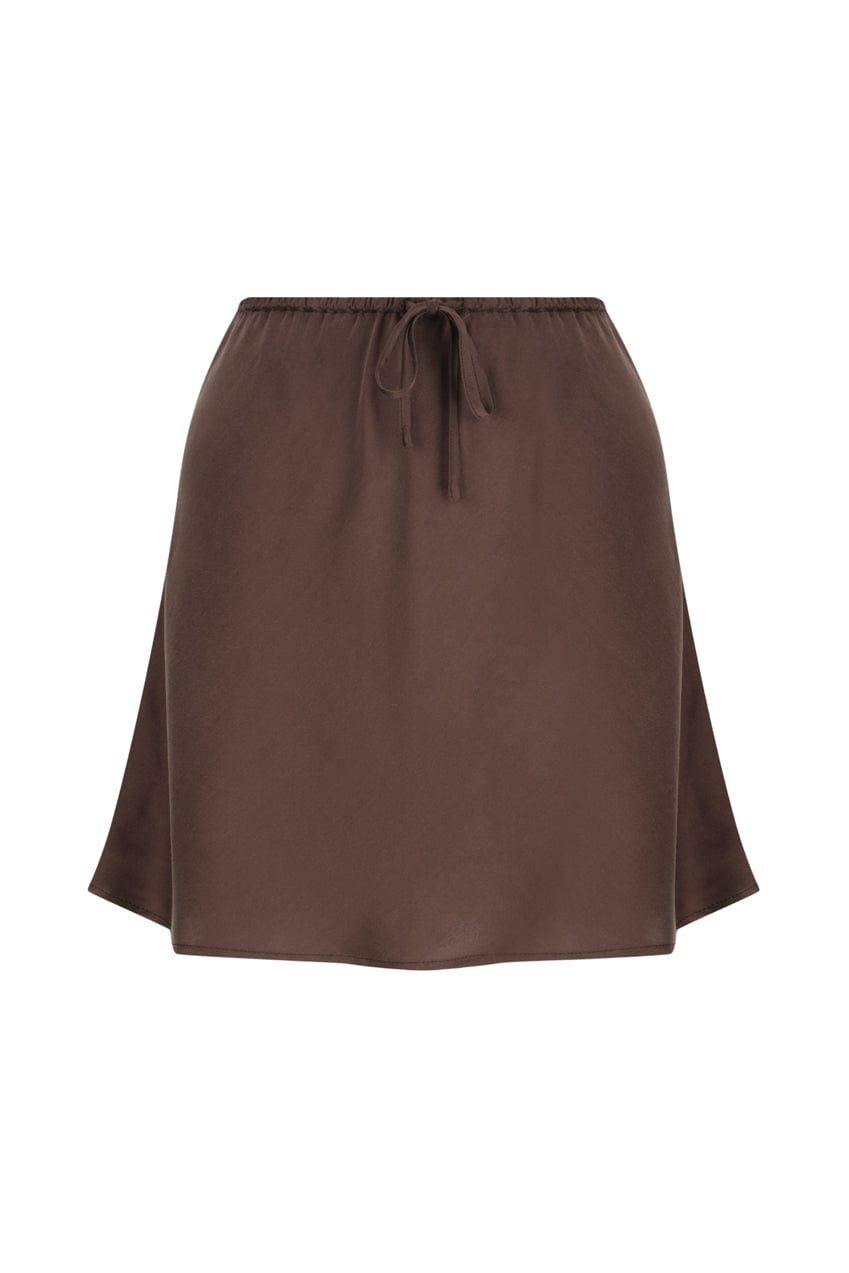 The Elka Mini Skirt | Cocoa - The Bali Tailor