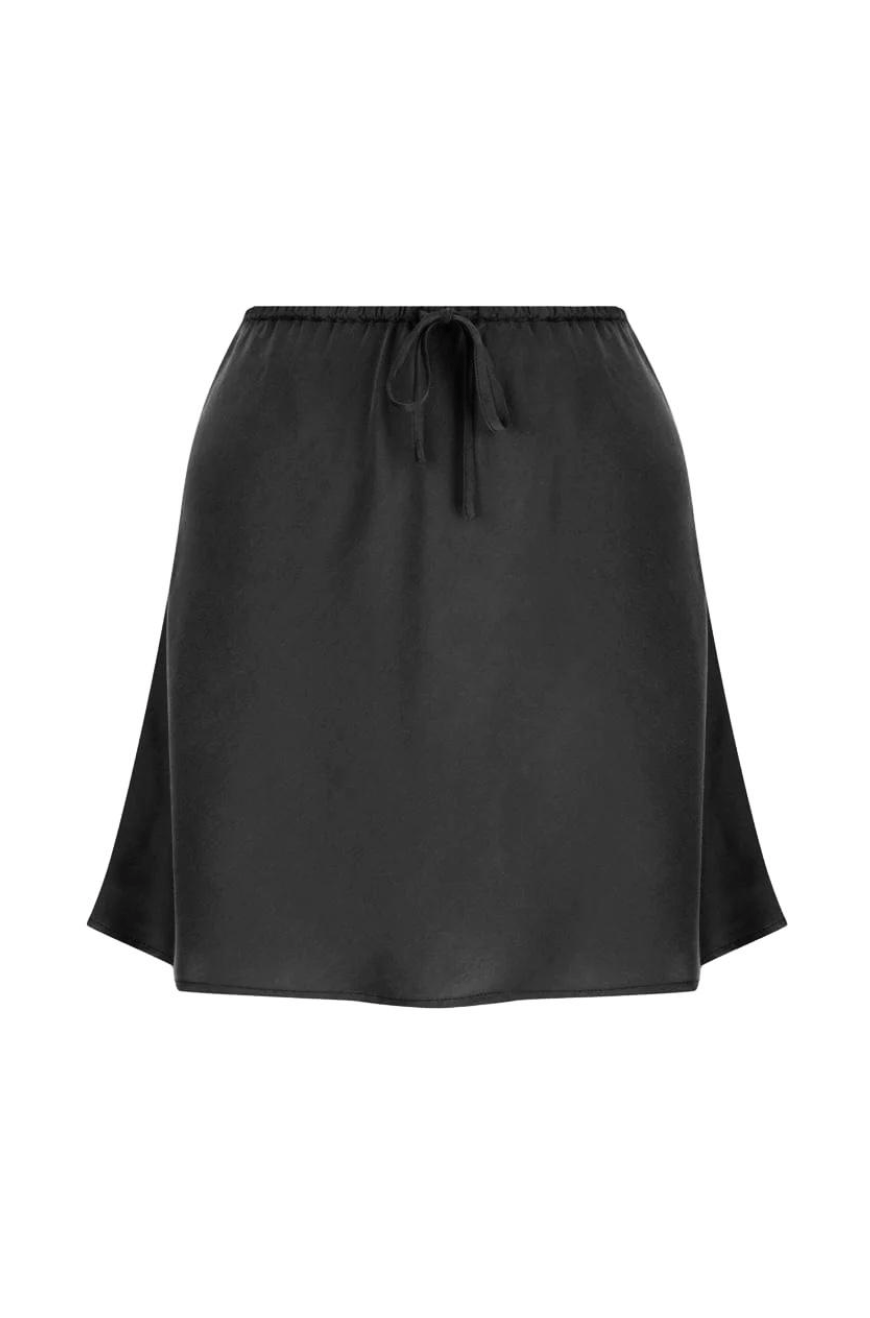 The Elka Mini Skirt | Noir - The Bali Tailor