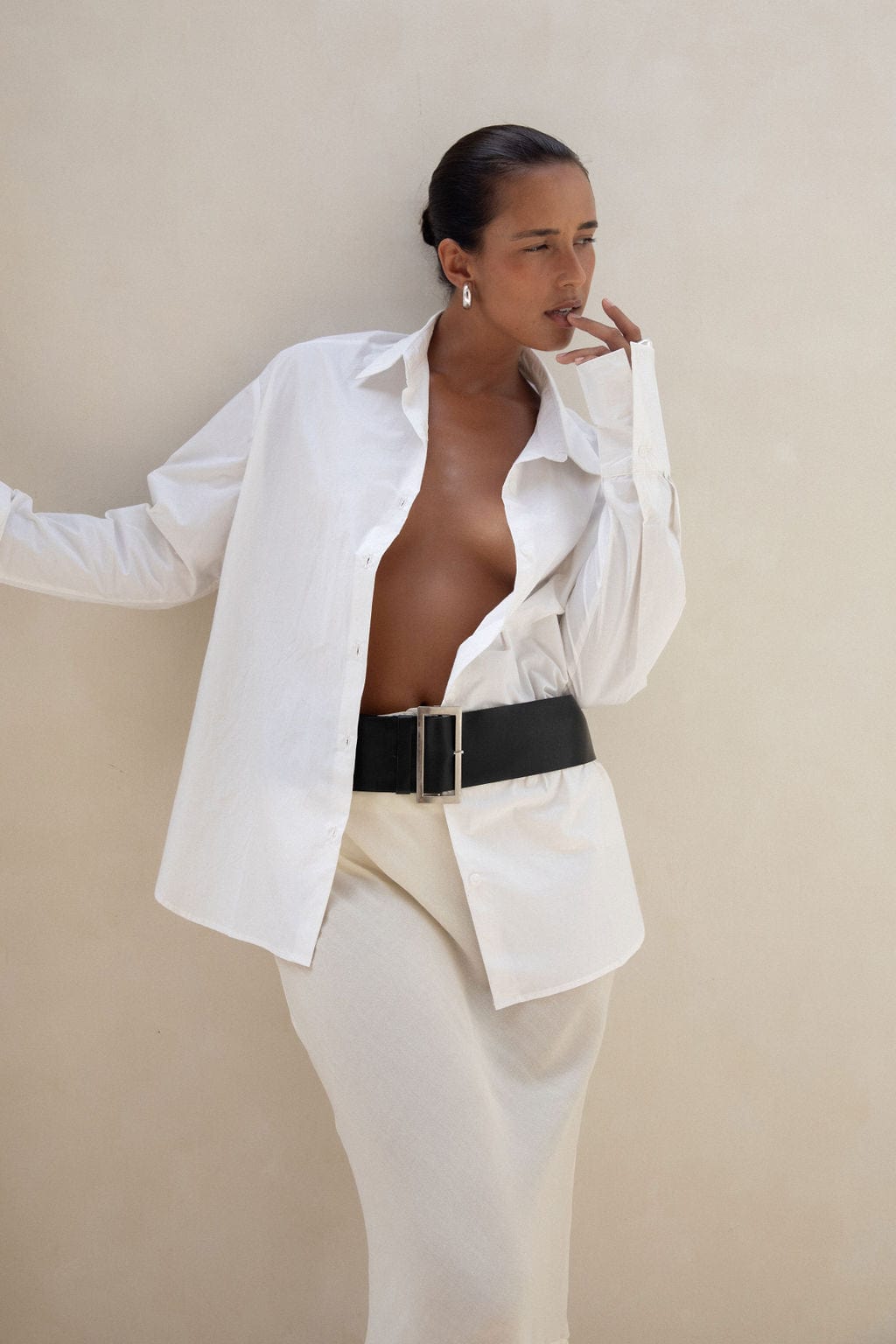 The Farrah Shirt | White - The Bali Tailor