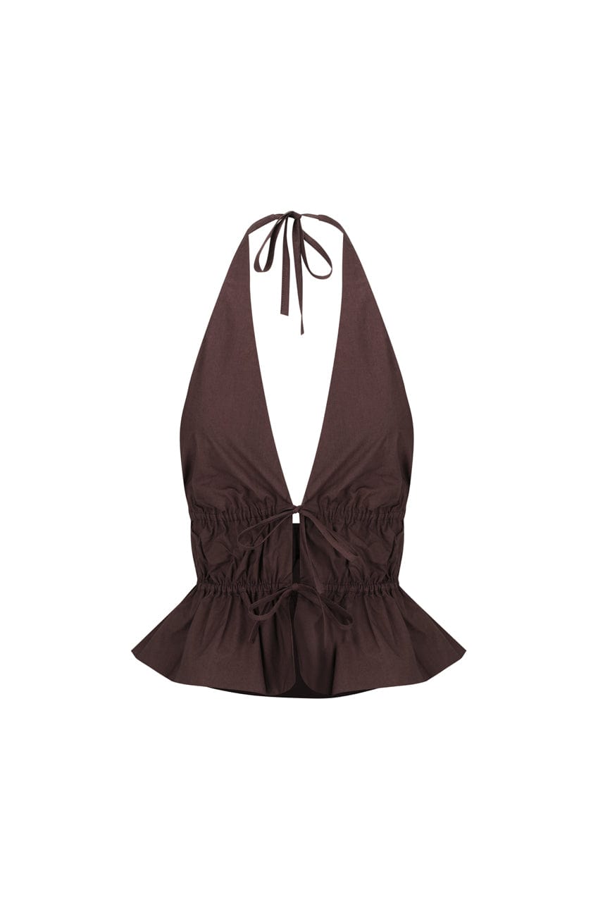 The Franz Halter Top | Cocoa - The Bali Tailor