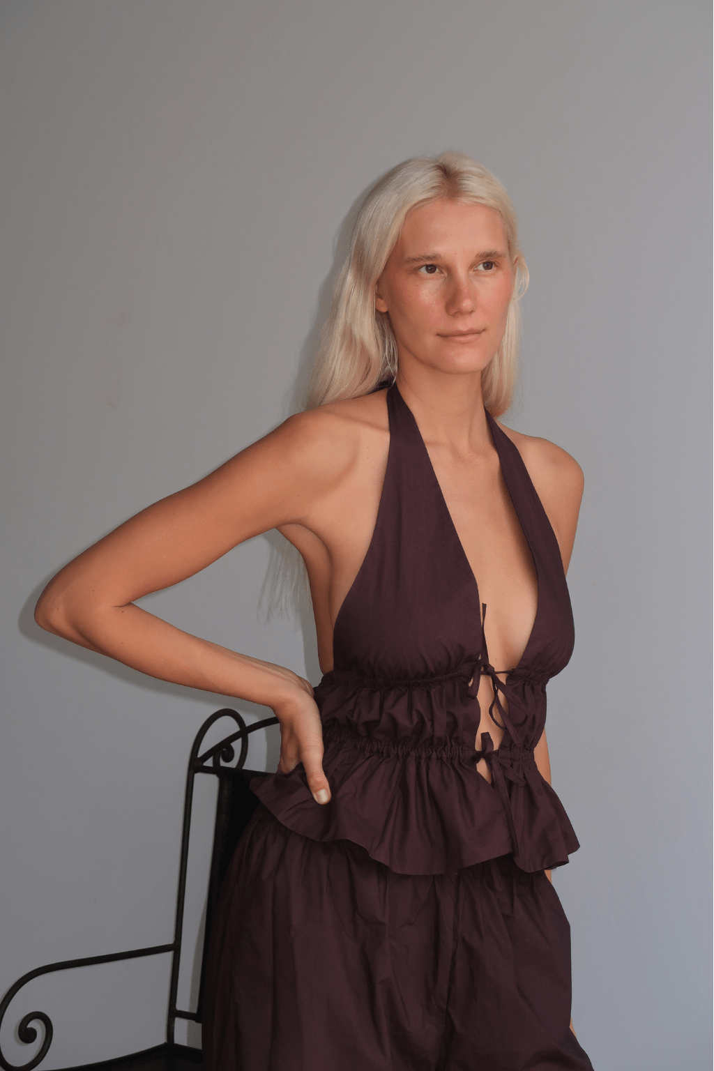The Franz Halter Top | Cocoa - The Bali Tailor