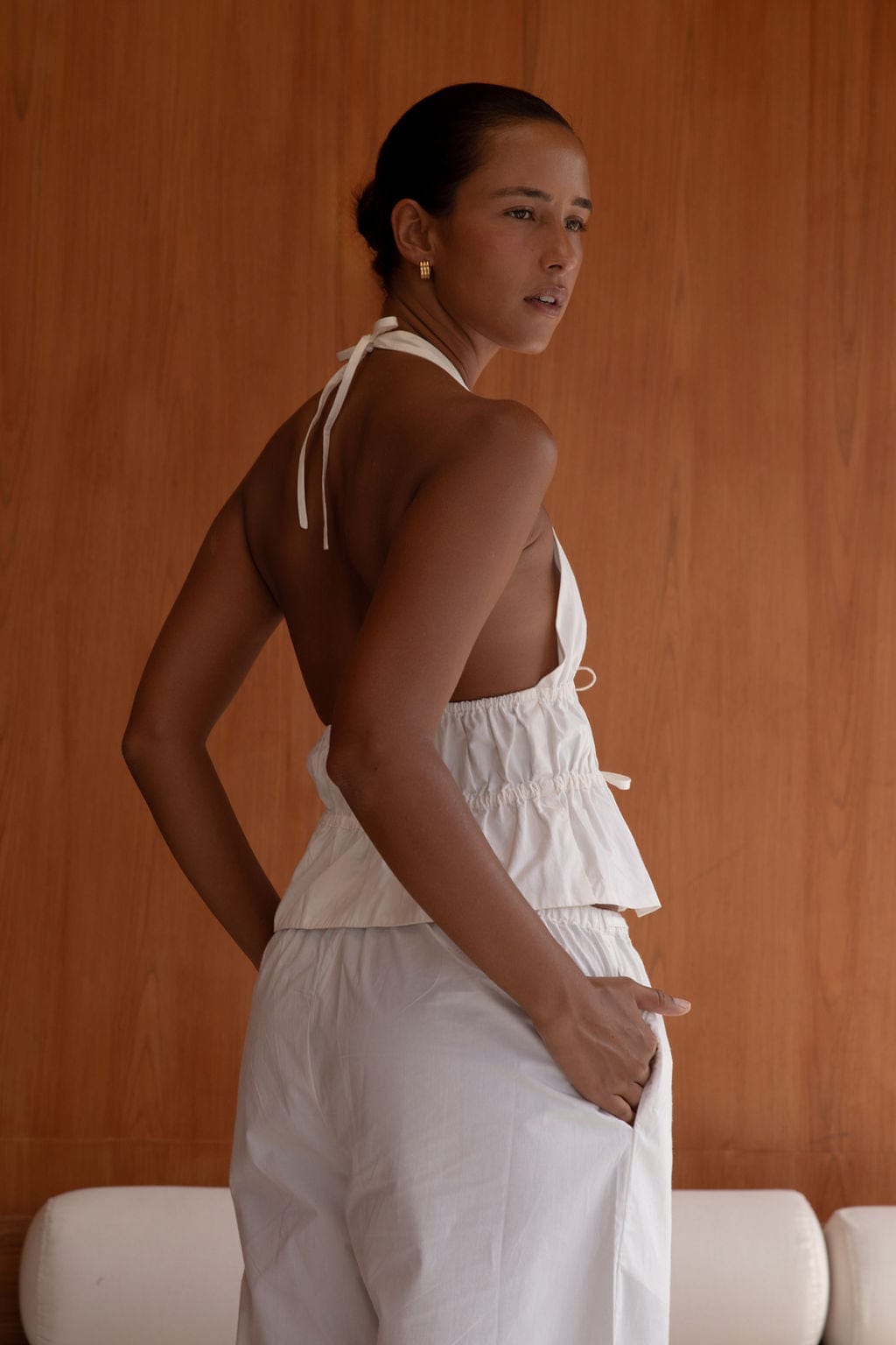The Franz Halter Top | White - The Bali Tailor