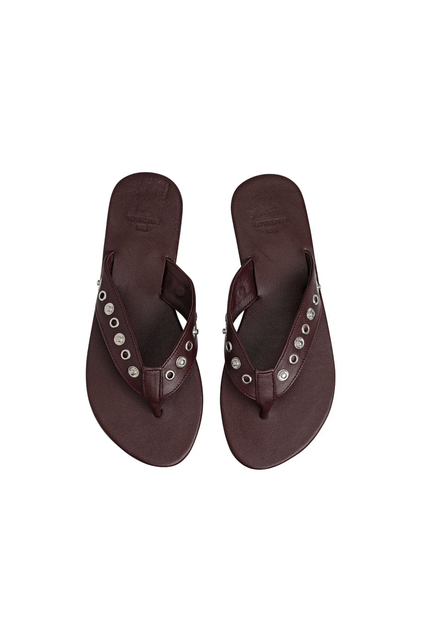 The Iro Studded Thong | Burgundy - The Bali Tailor