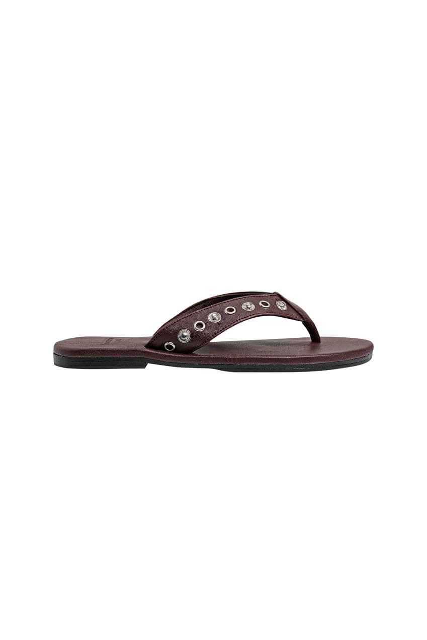 The Iro Studded Thong | Burgundy - The Bali Tailor
