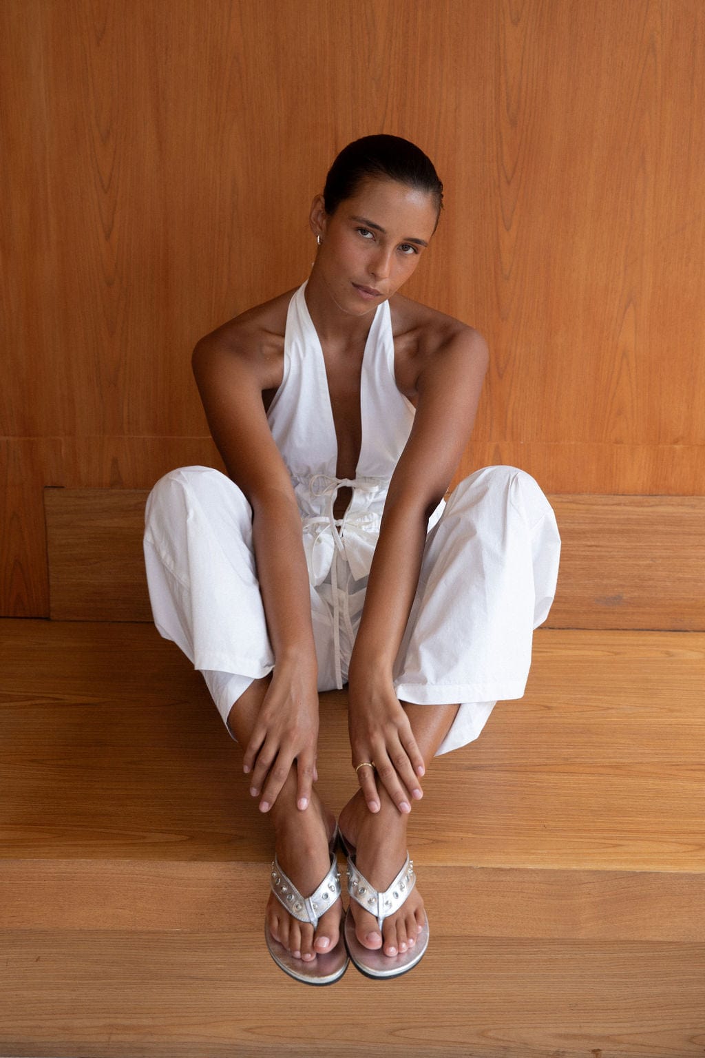 The Iro Studded Thong | Silver - The Bali Tailor