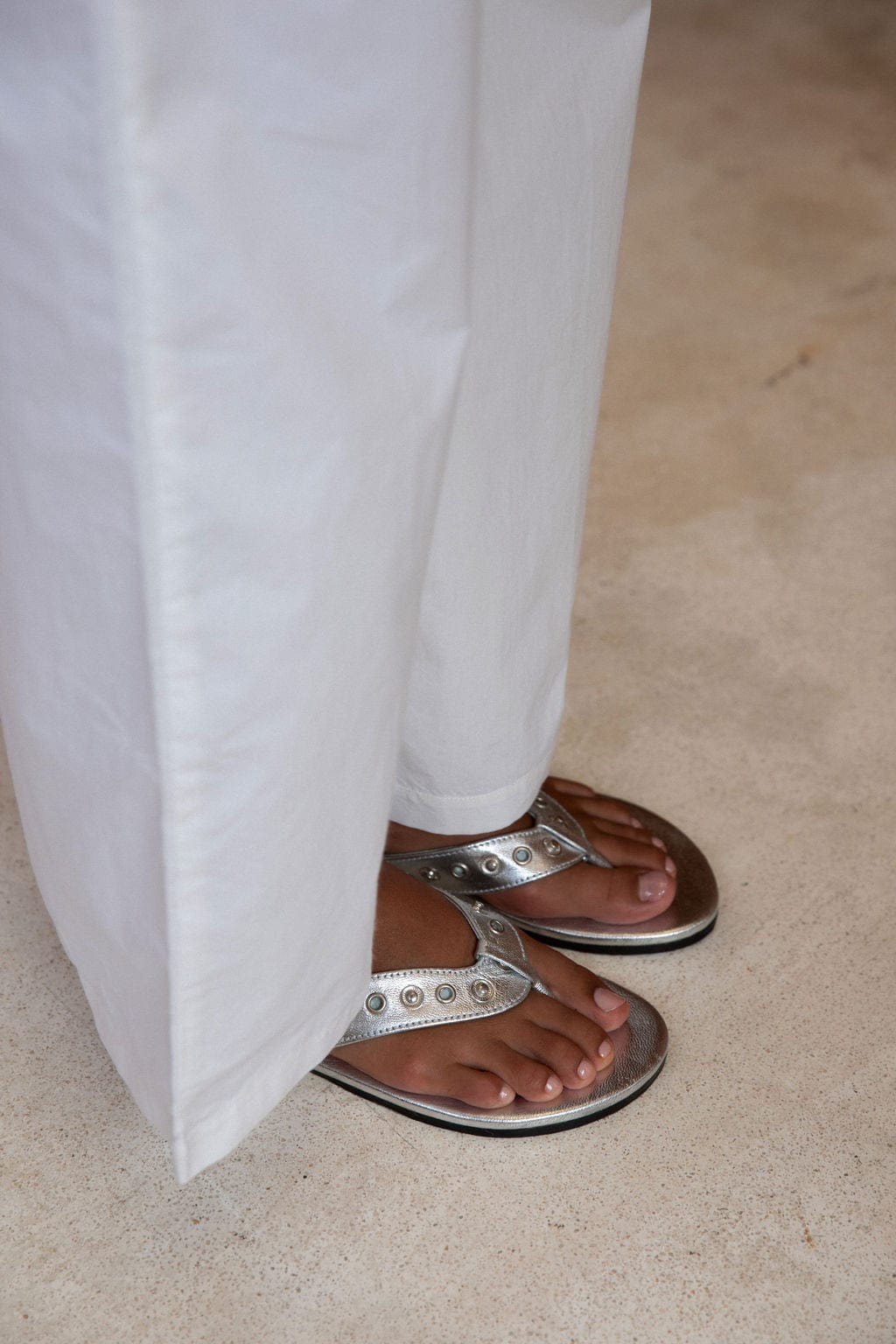 The Iro Studded Thong | Silver - The Bali Tailor