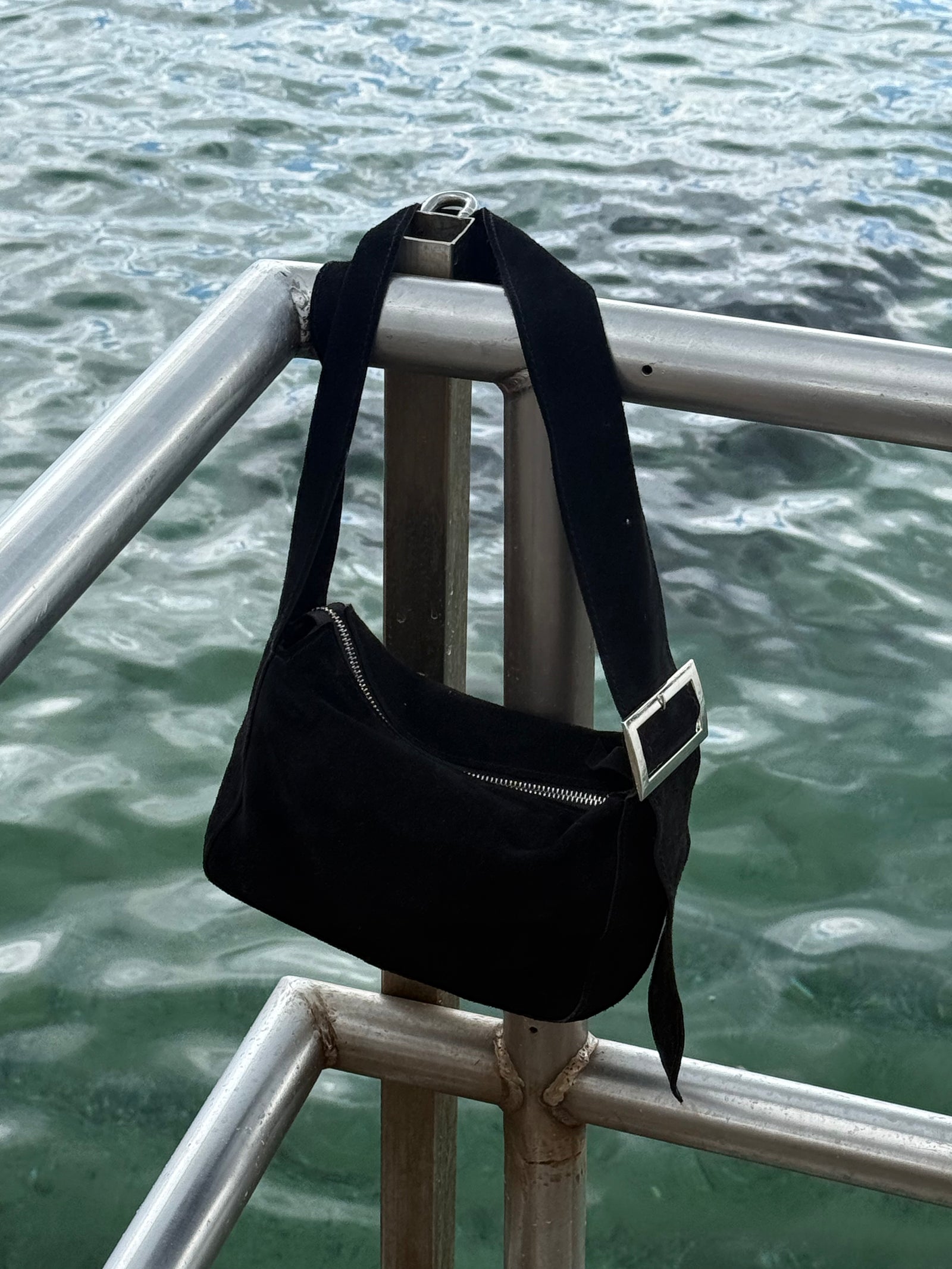 The Joanie Bag | Black Suede - The Bali Tailor