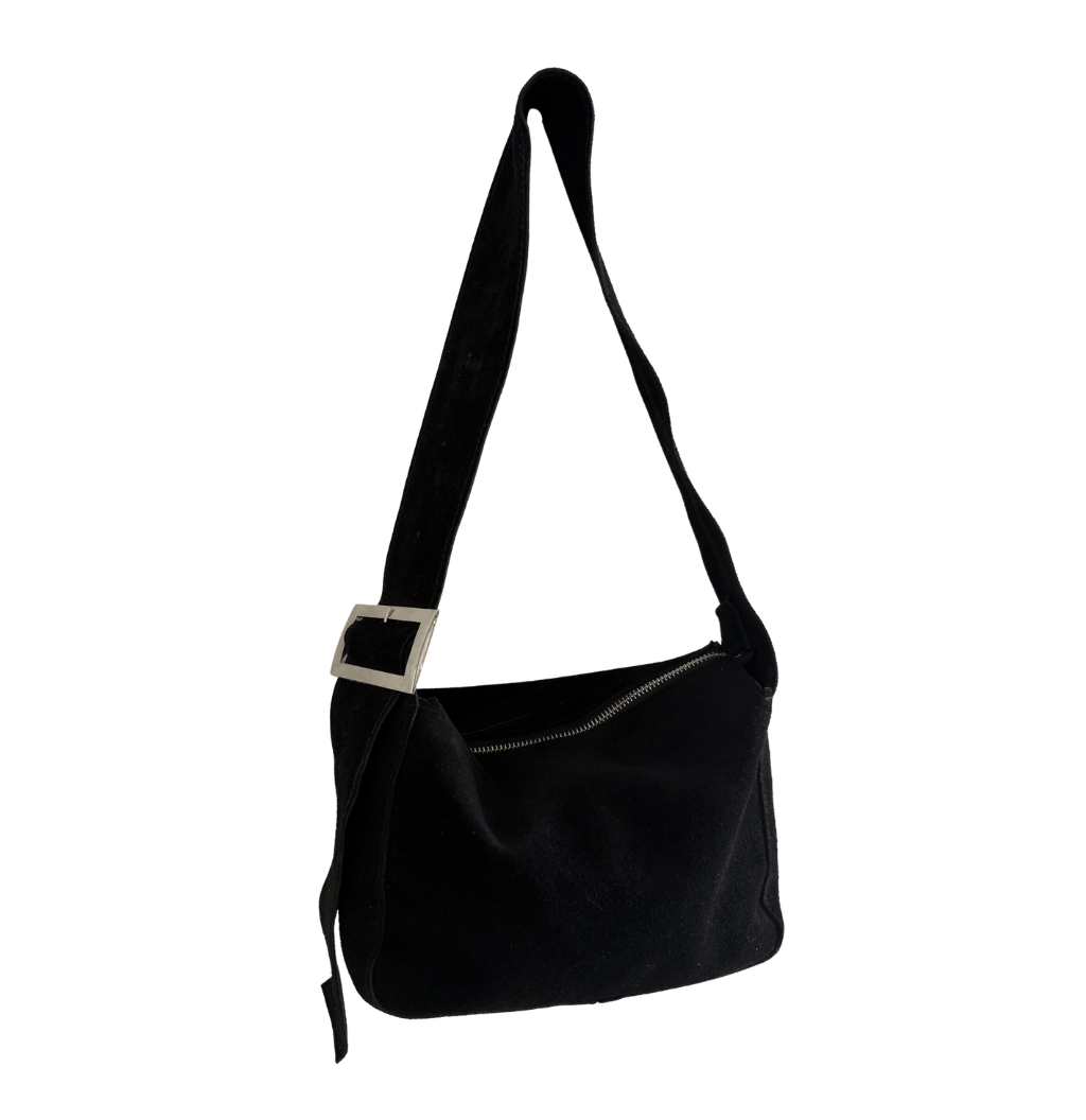 The Joanie Bag | Black Suede - The Bali Tailor