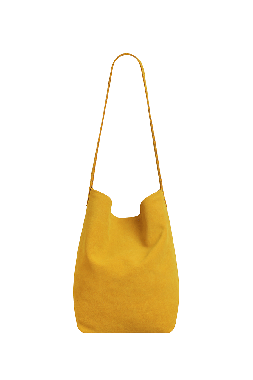 Yellow suede bag hotsell