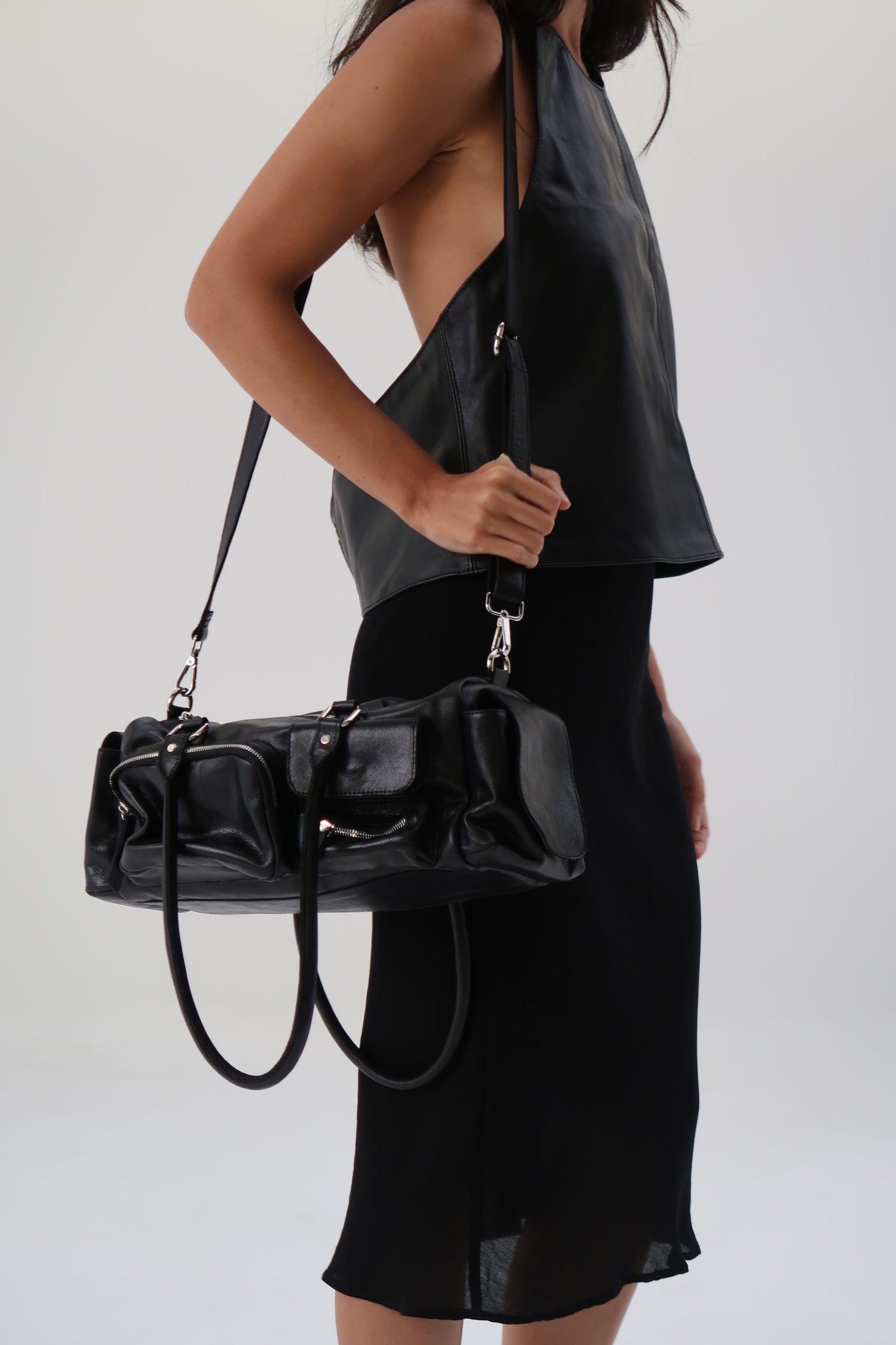 The Kaia Utility Bag | Black - The Bali Tailor