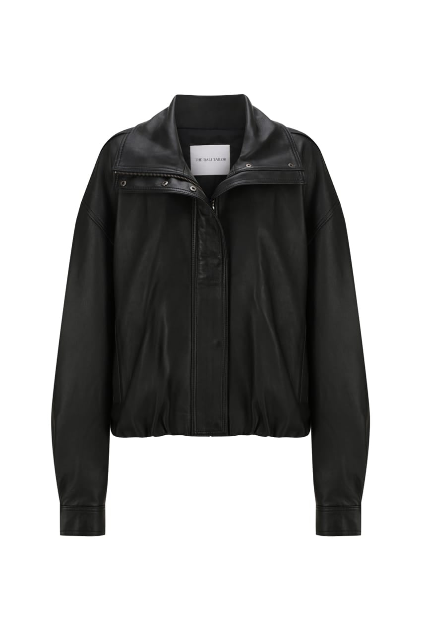 The Knox Bomber | Black - The Bali Tailor
