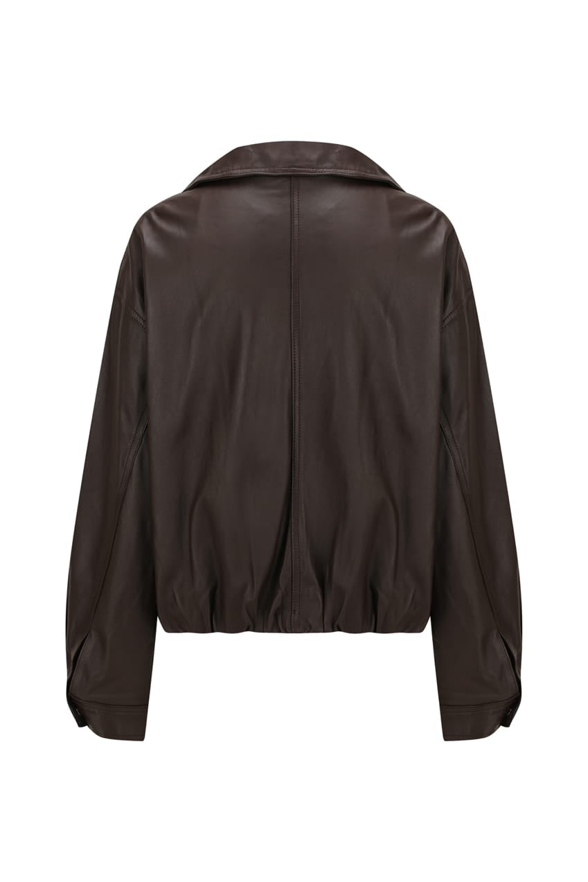 The Knox Bomber | Dark Brown - The Bali Tailor