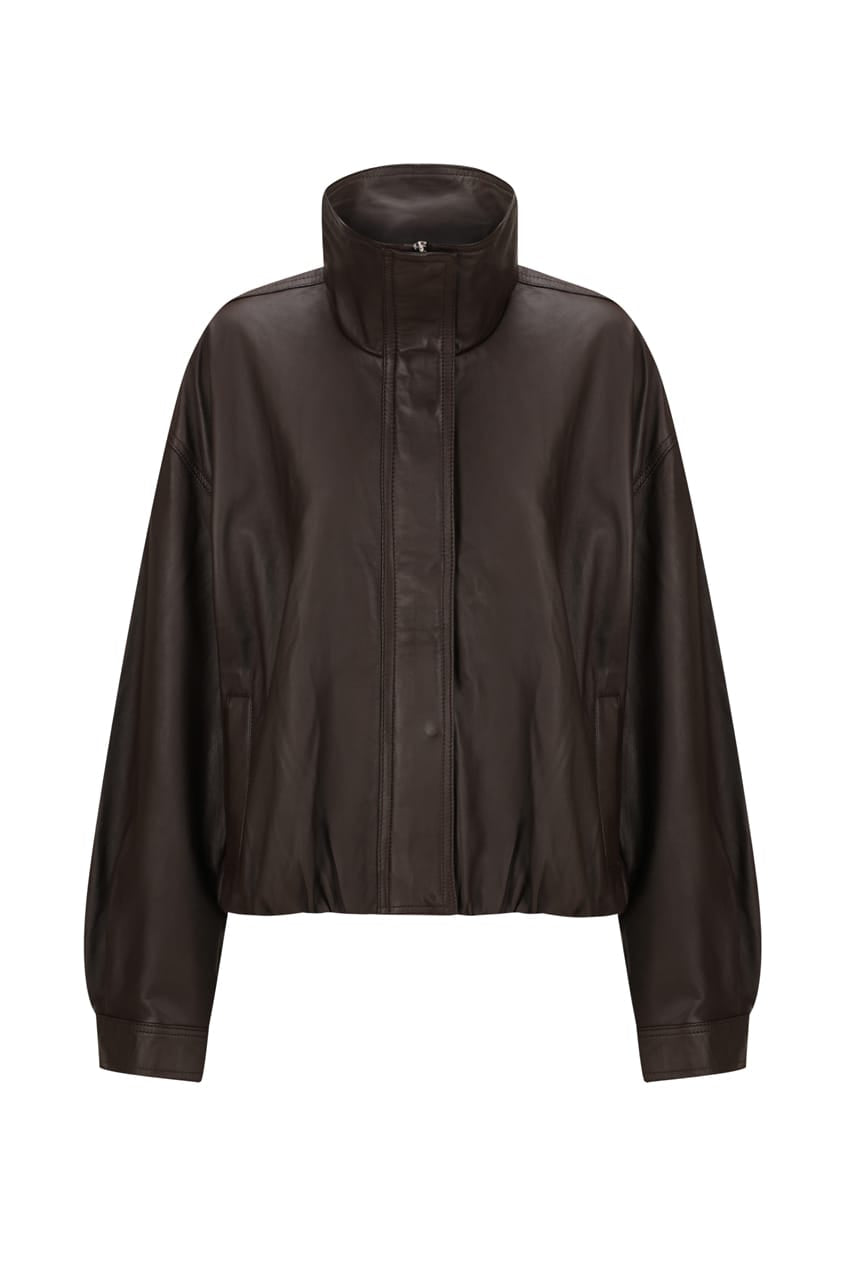 The Knox Bomber | Dark Brown - The Bali Tailor