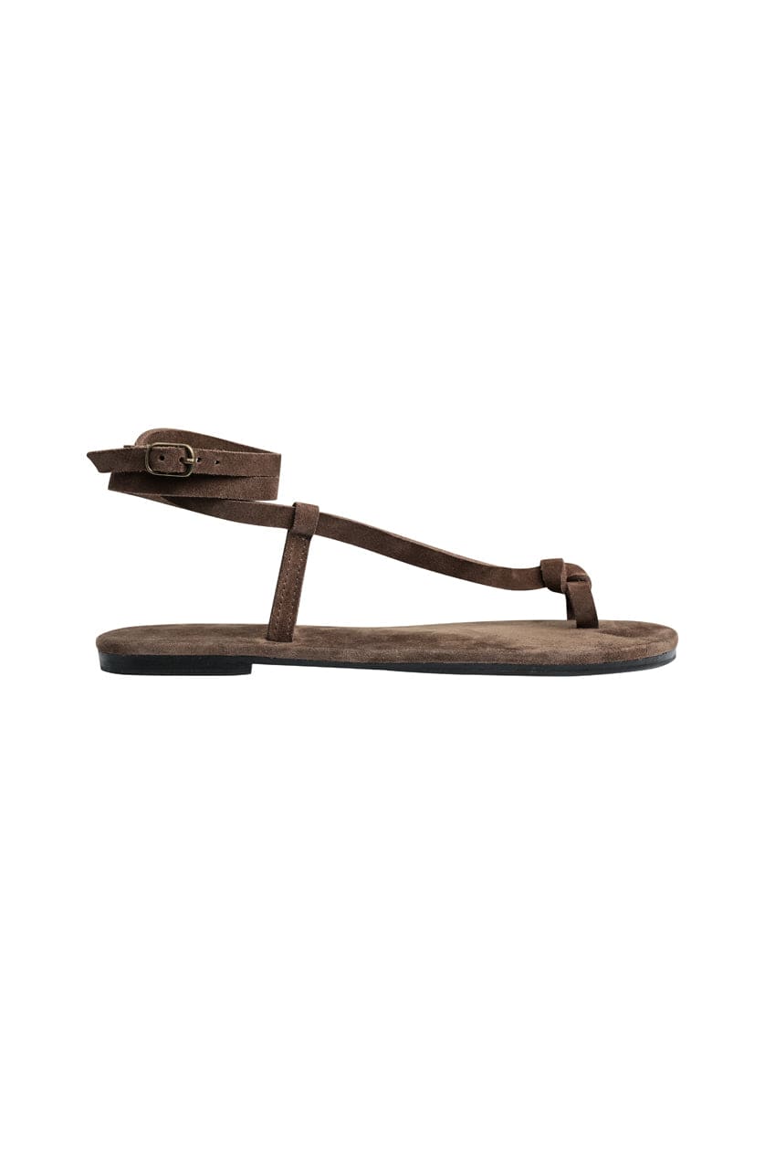 The Lara Sandal | Cocoa Suede - The Bali Tailor