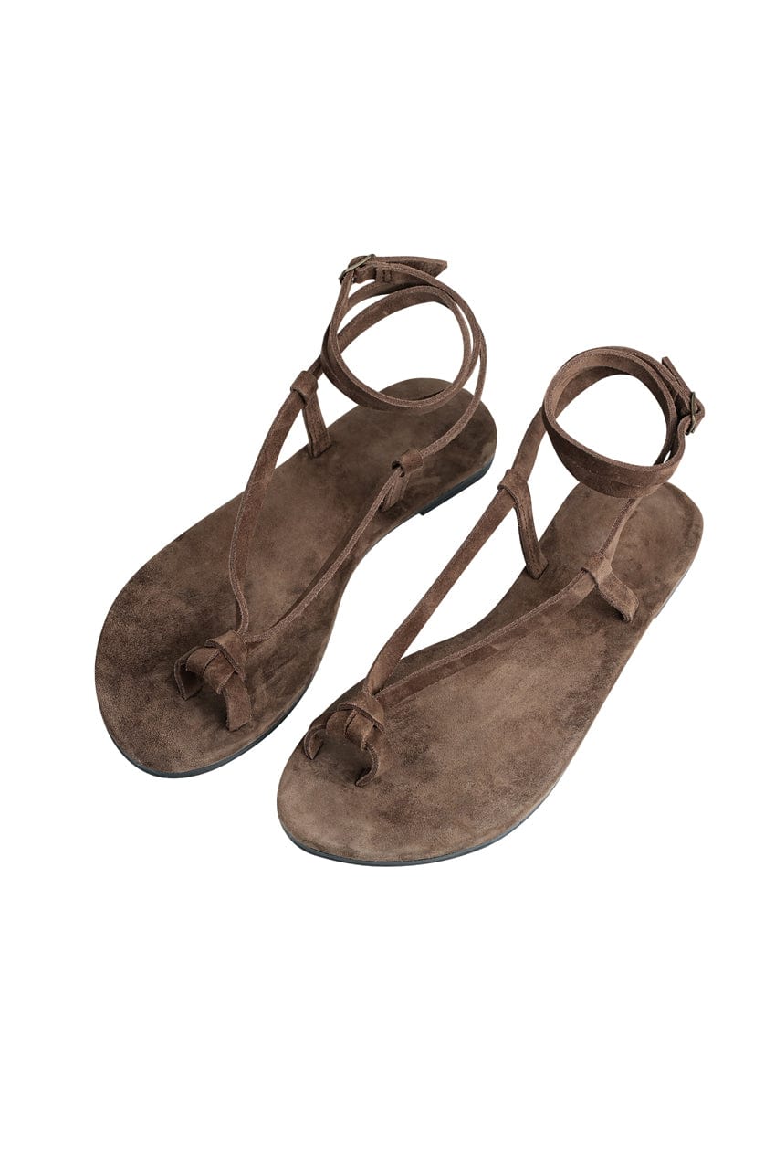 The Lara Sandal | Cocoa Suede - The Bali Tailor