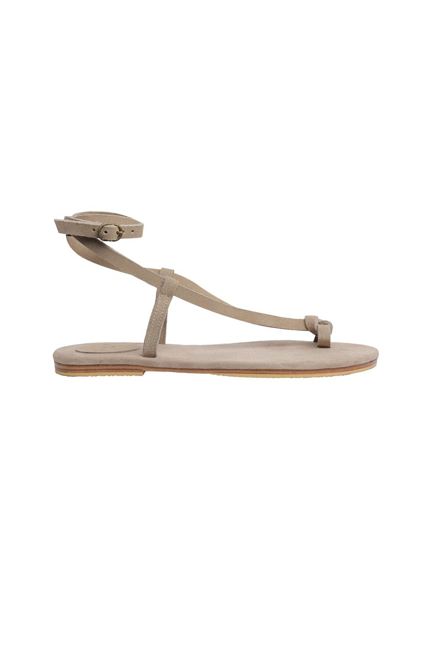 The Lara Sandal | Stone Suede - The Bali Tailor