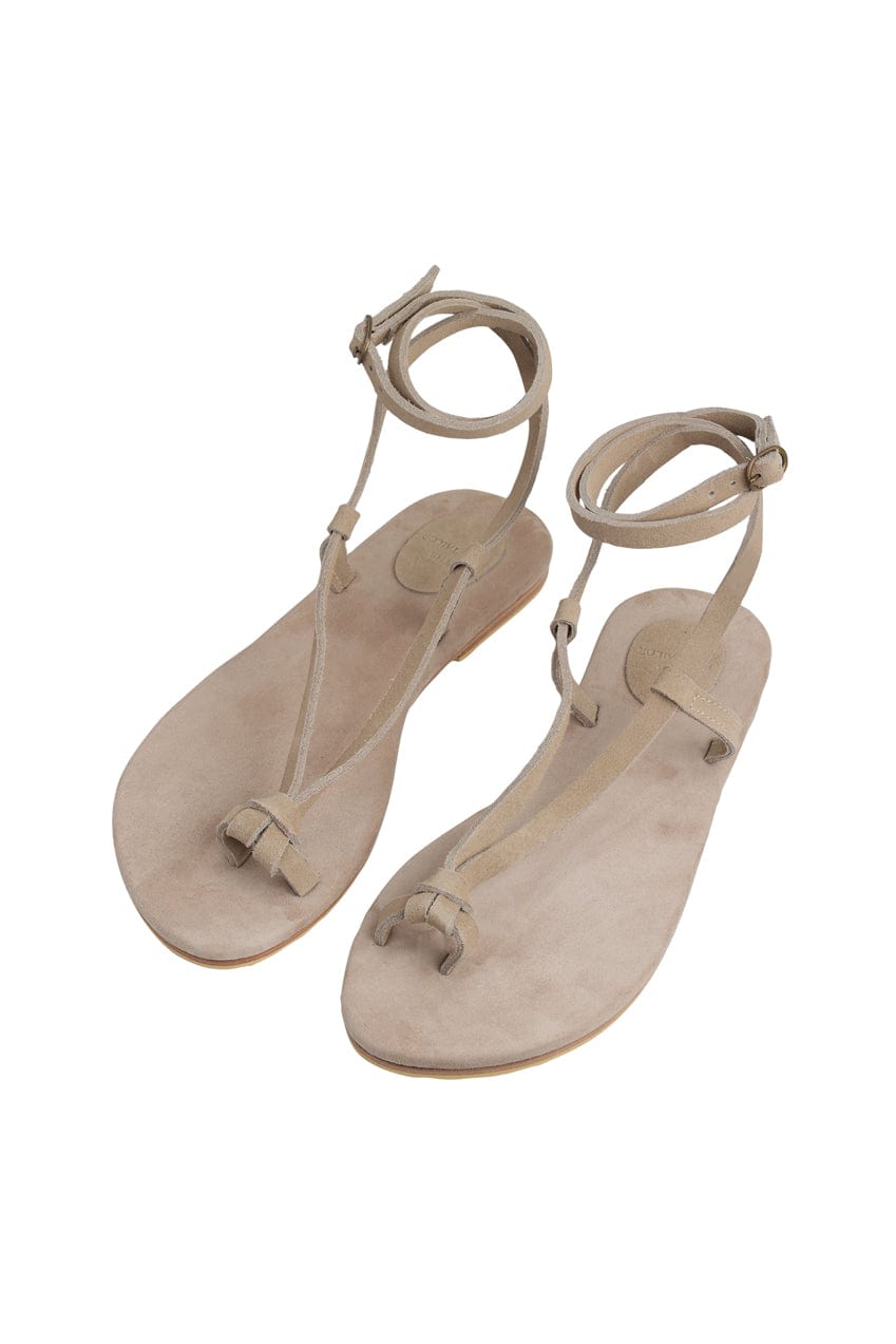 The Lara Sandal | Stone Suede - The Bali Tailor