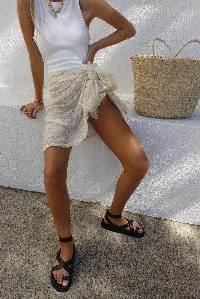 The Leni Sandal | Black - The Bali Tailor